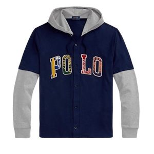 Polo Ralph Lauren Men’s Medium NWT
Logo Hooded Baseball Jersey